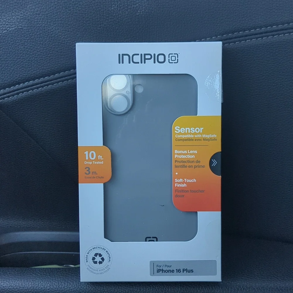 iPhone 16‎ Plus Gray Soft Phone Case Incipio Sensor Magsafe NIB